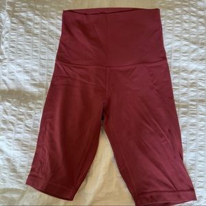 Lululemon red biker shorts size 4